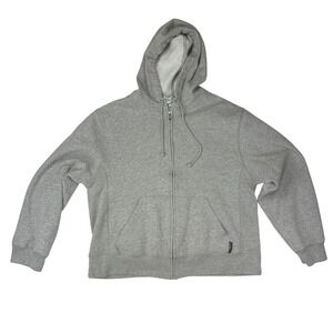 Old Navy Gray Full Zip Hoodie Sweatshirt Fleece Lined Casual Streetwear XL